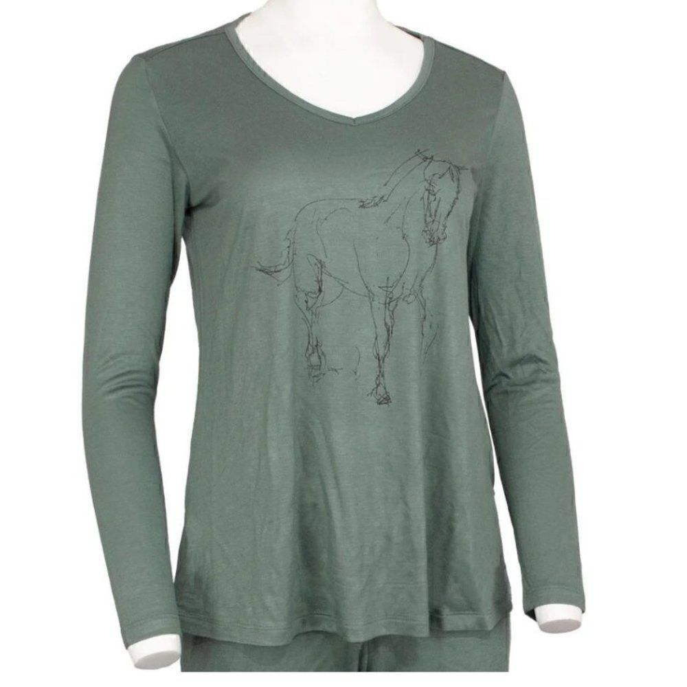 Chestnut Bay Dream On Night Long Sleeve Top Size Small